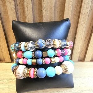 Colorful Beaded Bracelet Set